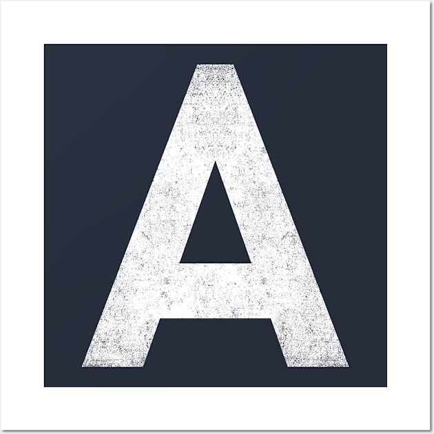 Vintage Letter A Capital Alphabet A Monogram Wall Art by Shariss